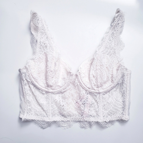 Victoria's Secret Dream Angels White Lace Demi Bra 34B - Picture 1 of 6